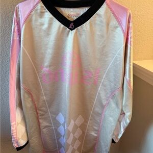 SoCal Damzl Inc Feminize The Machine Small Pink Motocross Long Sleeve Jersey
